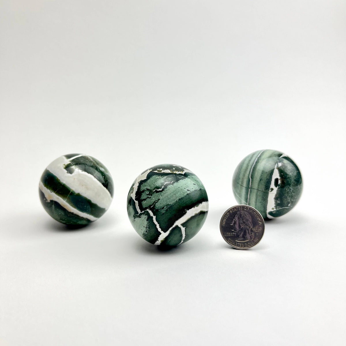 Green Sardonyx Sphere | Crystal for Good Fortune & Strength