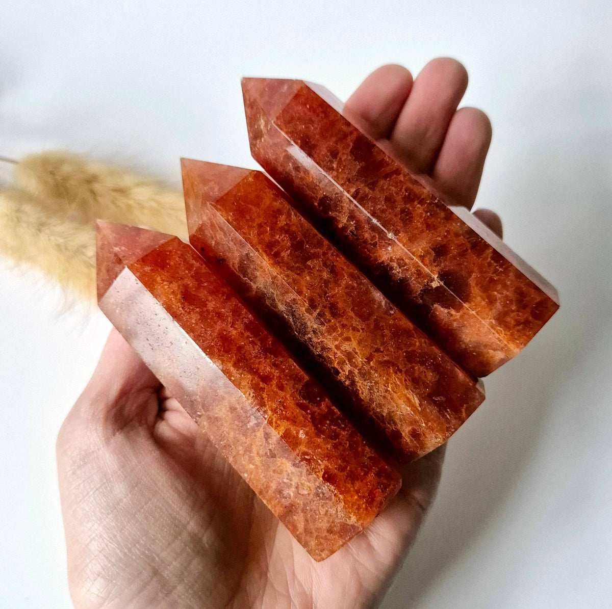 Strawberry Quartz Gemstone Tower | Crystal for Love & Healing