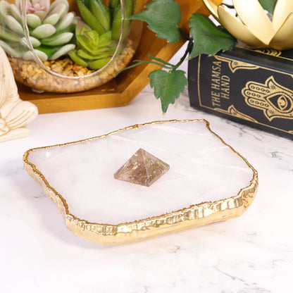 Smoky Quartz Mini Pyramid | Sacred Geometry Meditation Tool