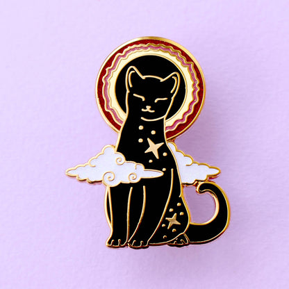 Solar Eclipse Cat Enamel Pin | Cosmic Cats Collection