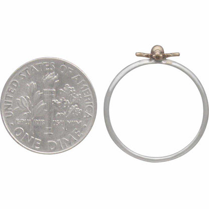 Tiny Bee Ring | Bronze & Sterling Silver