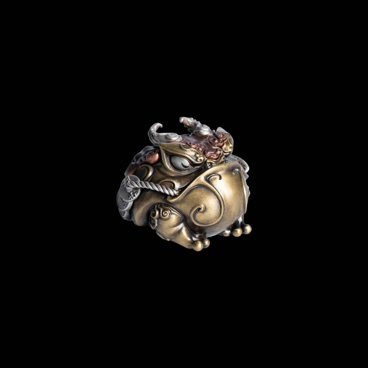 Mini Toad Statue | Brass, Copper & Sterling Silver | Coppertist.Wu
