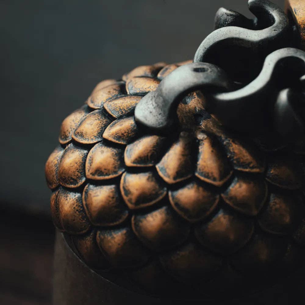 Acorn Capsule Pendant | Brass & White Bronze | Coppertist.Wu