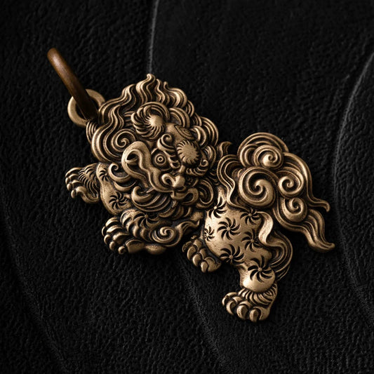 Tang Lion Brass Tag | Solid Brass | Coppertist.Wu