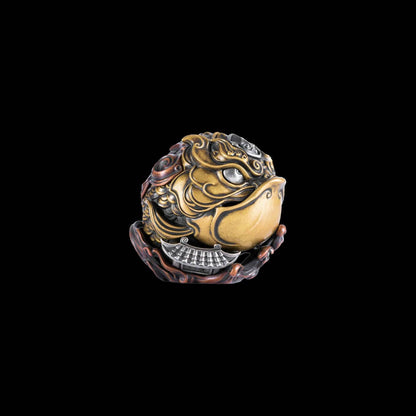 Mini Koi Fish Statue | Brass, Copper & Oxidized Silver | Coppertist.Wu