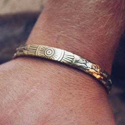 Light Waves Cuff | Men, Handcrafted Metal | Bahgsu Jewels