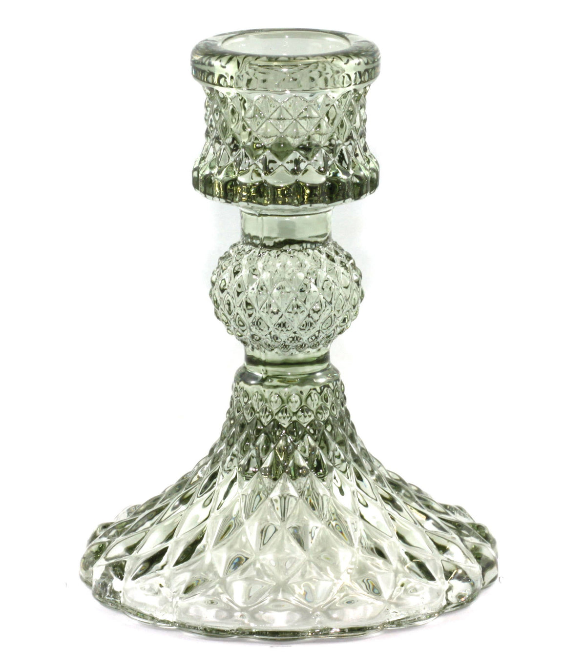 Baby Bella Candle Holder | Green Glass & Vintage Form