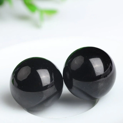 Black Obsidian Sphere | Crystal for Protection & Grounding