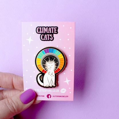 Rainbow Cat Enamel Pin | Colorful Cat Collectible Pin
