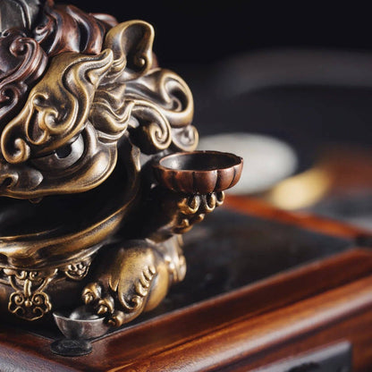Mini Pixiu Statue | Brass, Copper & Sterling Silver | Coppertist.Wu