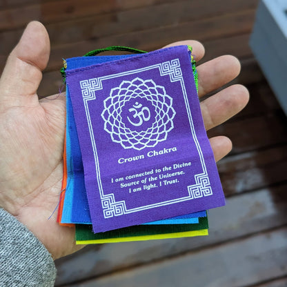 Mini Chakra Prayer Flags | Meditation & Sacred Space Décor