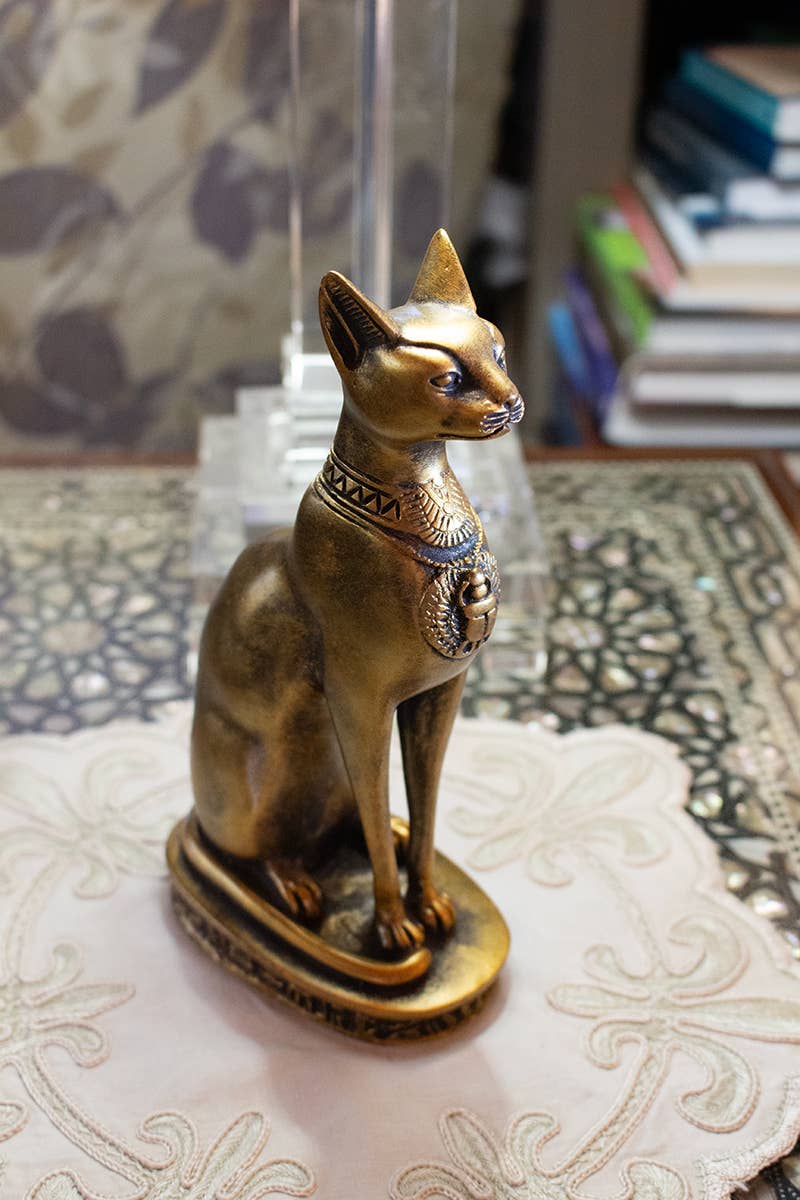 Bronze Bastet Statue | Egyptian Goddess of Protection