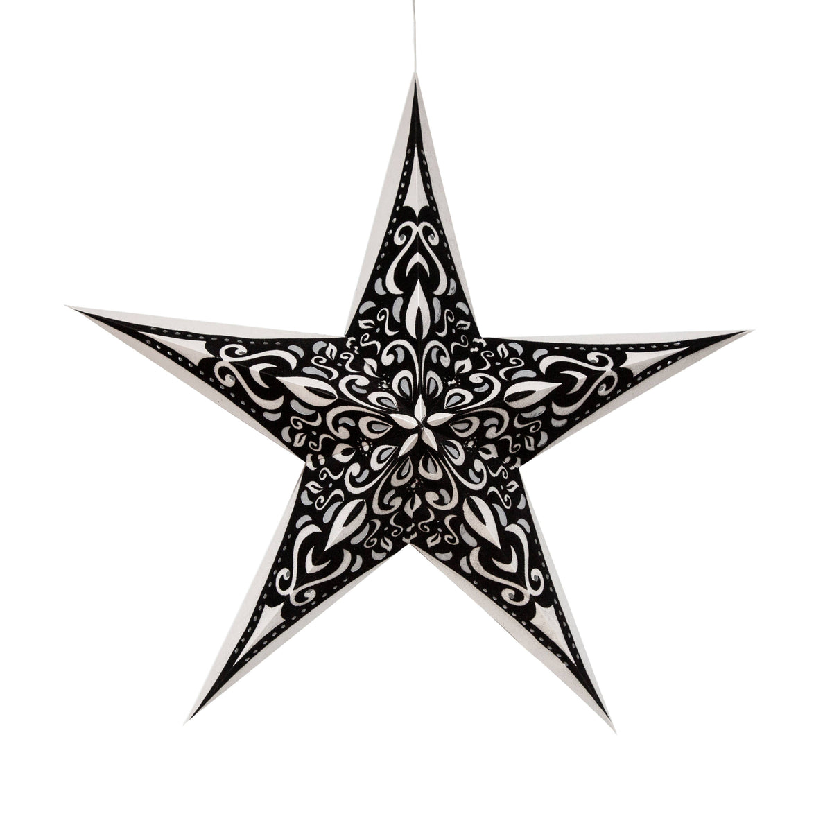 Narna | 5 Point 24"  Cream/Black Velvet | Paper Star Light