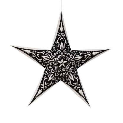 Narna | 5 Point 24"  Cream/Black Velvet | Paper Star Light