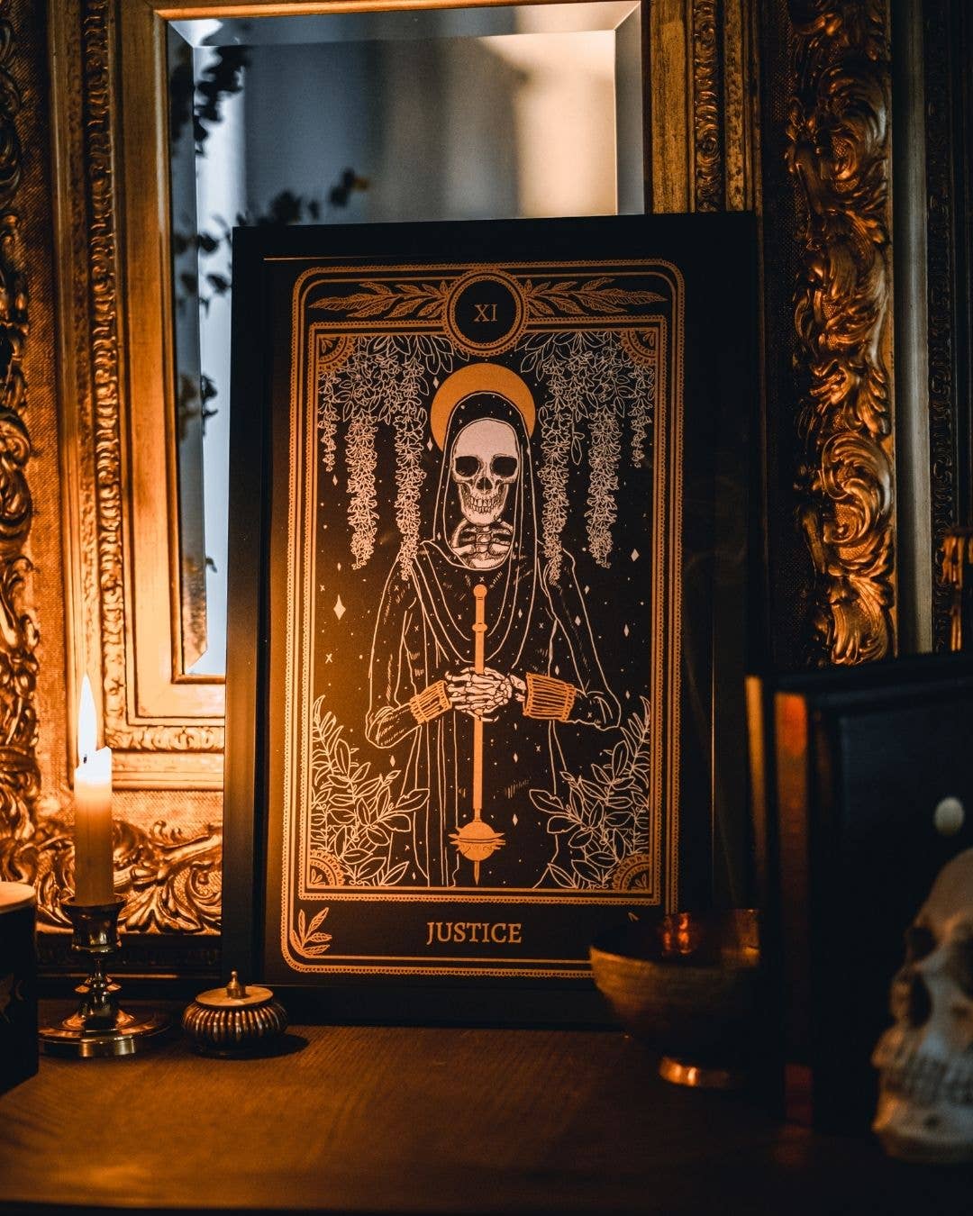Marigold Tarot Print – Justice | Amrit Brar