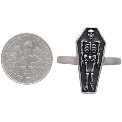 Skeleton Coffin Ring | Recycled Sterling Silver