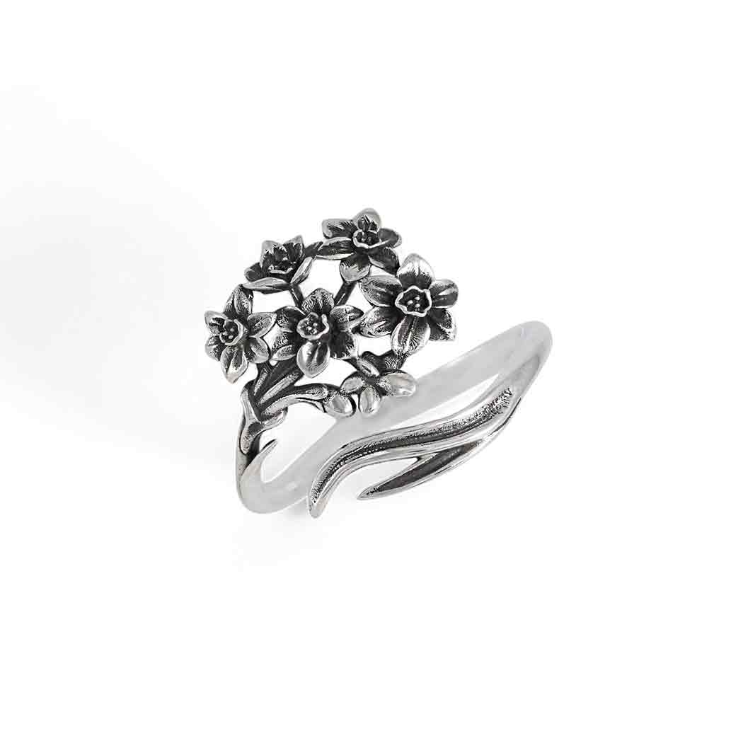 Birth Flower Rings | Sterling Silver Adjustable