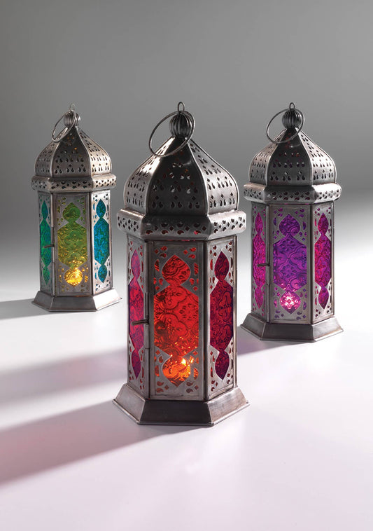 Moroccan Tonal Floor Lantern | Handmade Glass Lantern
