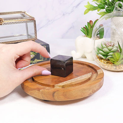 Shungite Cube | Sacred Geometry Grounding Stone