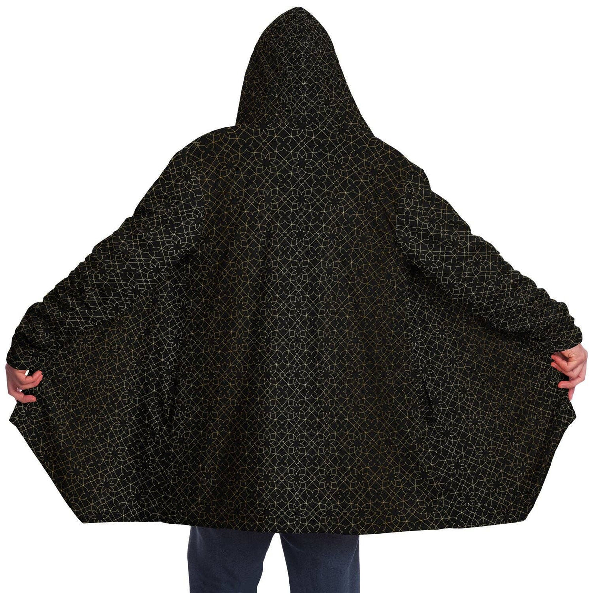 Sacred Geometry Flower Sherpa Cloak | Recycled Performance Fleece | Manifestie