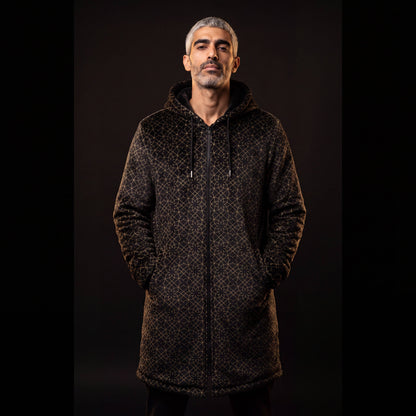 Sacred Geometry Flower Zipper Cloak | Recycled Performance Fleece | Manifestie