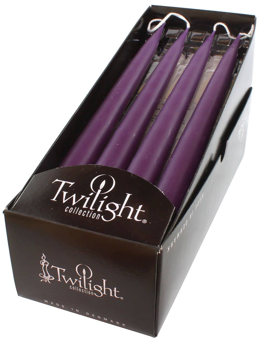Violet 10" Danish Taper Candle Pair | Unscented