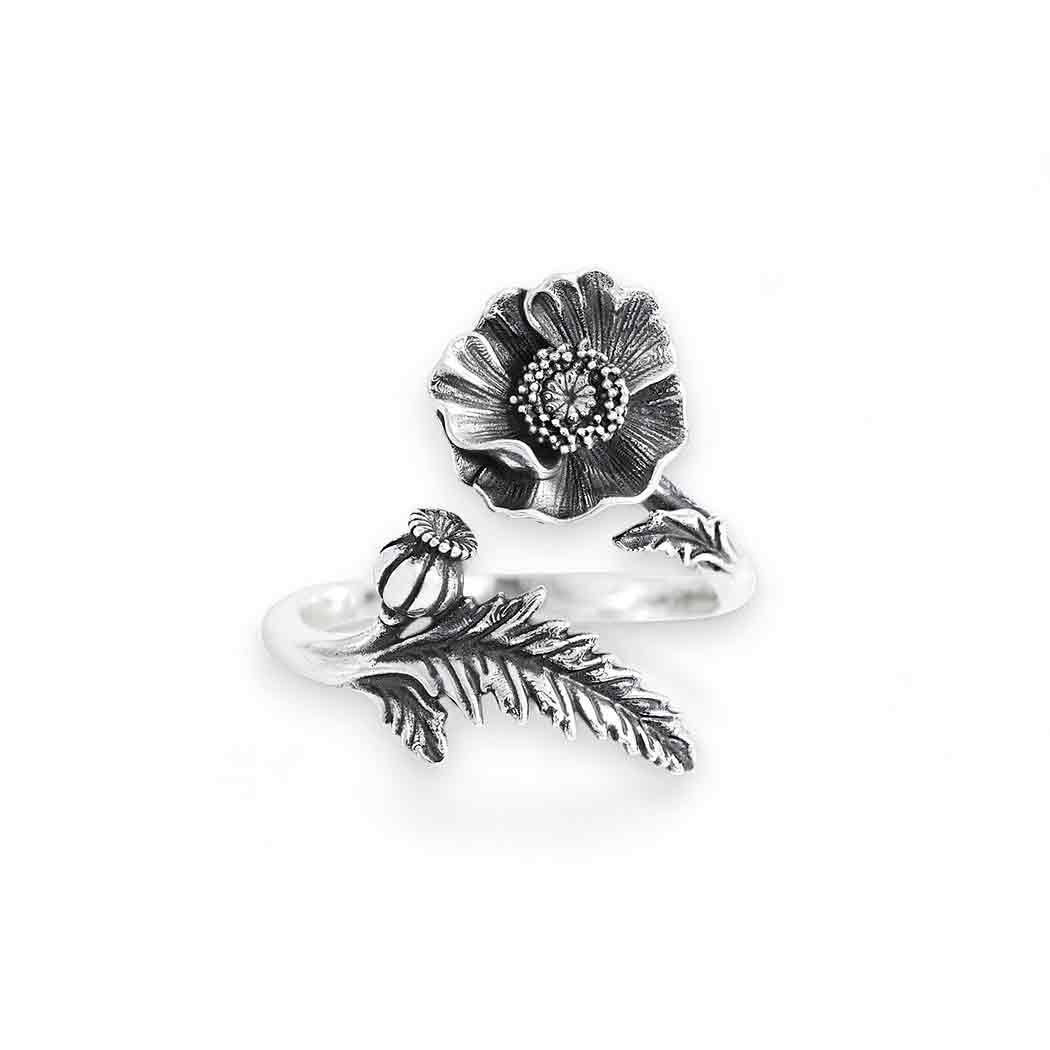 Birth Flower Rings | Sterling Silver Adjustable