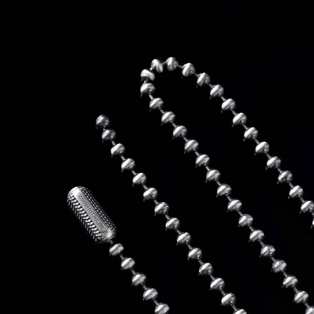 Snake Scale Clasp Necklace | Sterling Silver | Coppertist.Wu