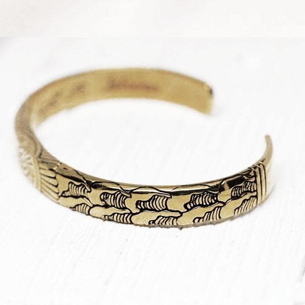 Light Waves Cuff | Men, Handcrafted Metal | Bahgsu Jewels