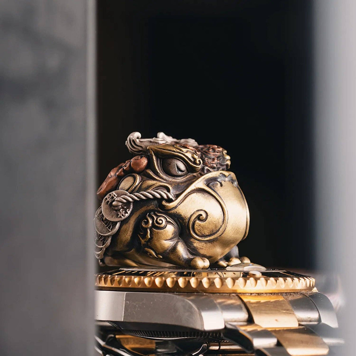Mini Toad Statue | Brass, Copper & Sterling Silver | Coppertist.Wu