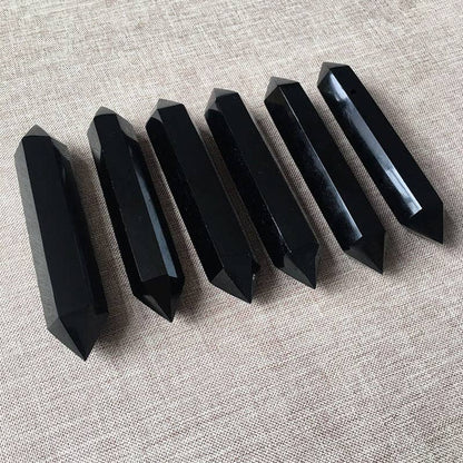 Black Obsidian Double Point Wand | Protection & Grounding Crystal