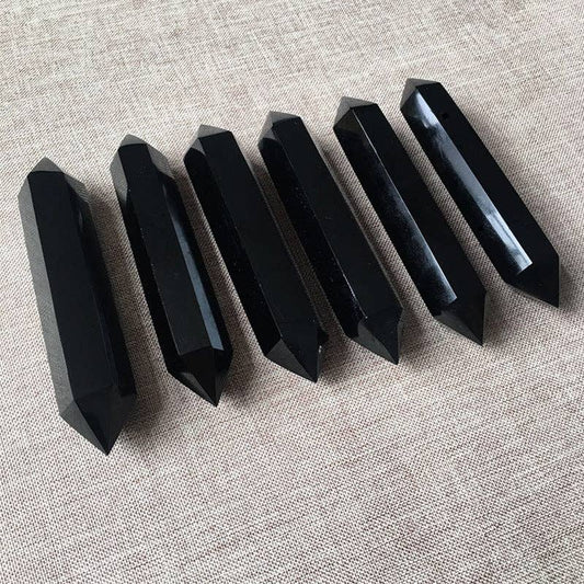 Black Obsidian Double Point Wand | Protection & Grounding Crystal