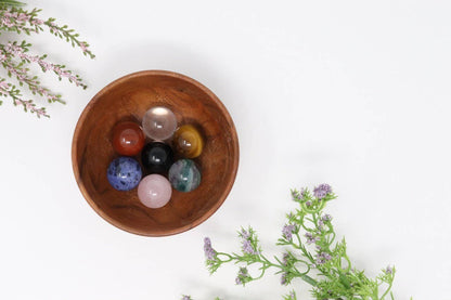 Chakra Crystal Sphere Kit | Seven 20mm Crystal Sphere Set