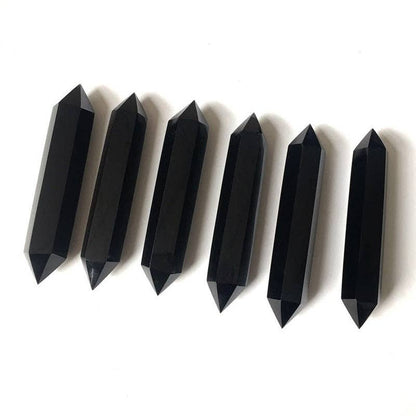 Black Obsidian Double Point Wand | Protection & Grounding Crystal