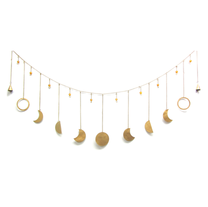 Moon Phase Garland | Gold Celestial Wall Decor