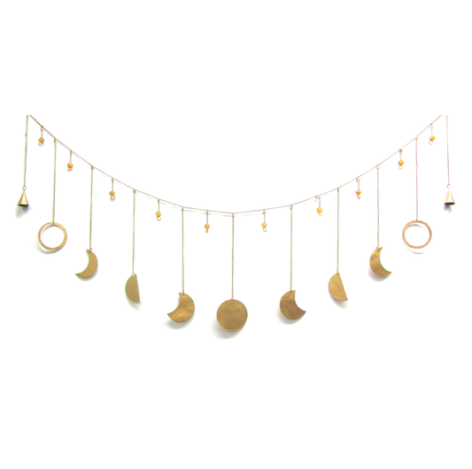 Moon Phase Garland | Gold Celestial Wall Decor