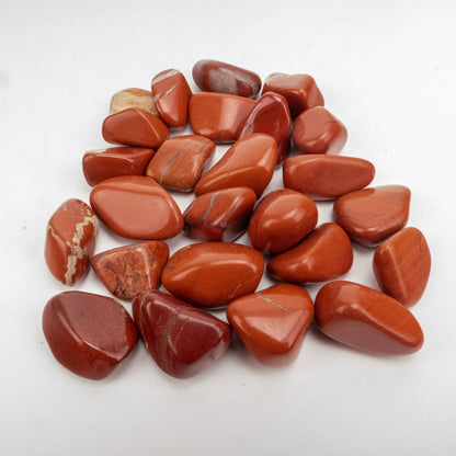 Red & White Jasper Tumbled Stone | Grounding Crystal