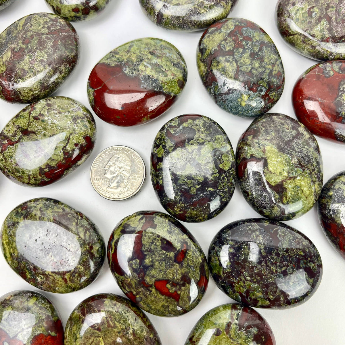 Dragon Bloodstone Palm Stone | Stone of Courage & Vitality