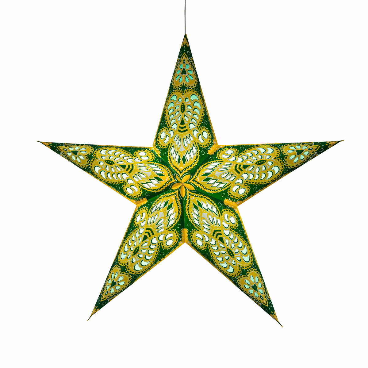 Phoenix | 5 Point 24" Yellow/Green | Paper Star Light