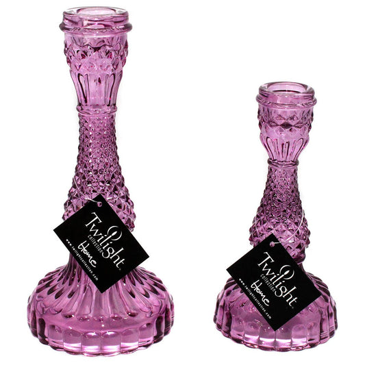 Bella Candle Holder | Heather Glass & Elevated Form