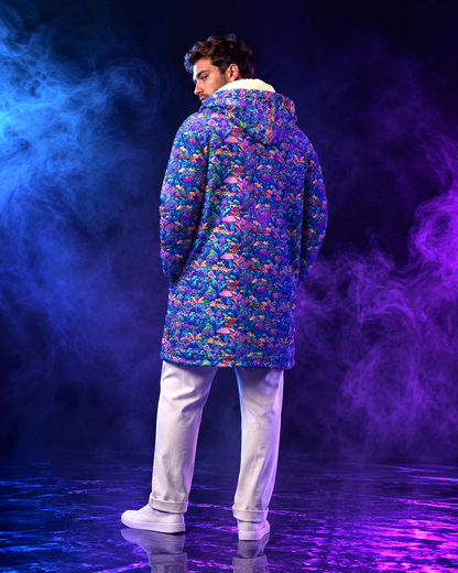 Psychedelic Mushrooms Zipper Cloak | Recycled Performance Fleece | Manifestie