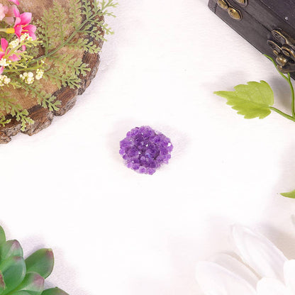 Flat Back Amethyst Cluster Crystal from Uruguay | Grade A Druzy Specimen