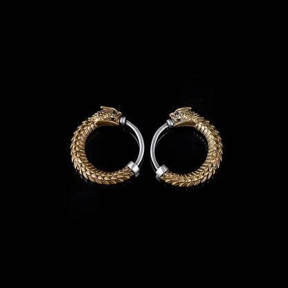 Ouroboros Snake Earrings | Coppertist.Wu