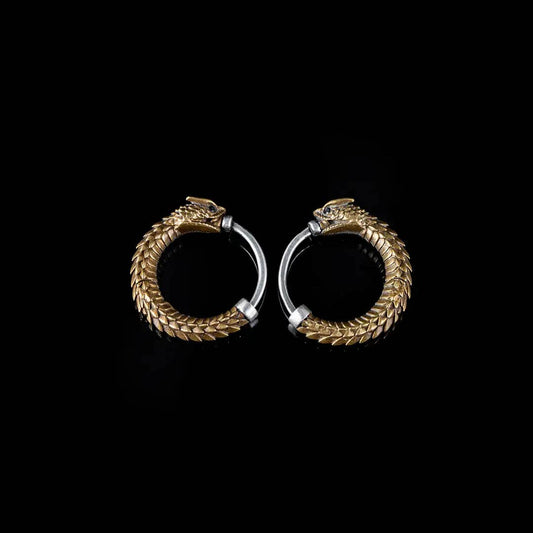 Ouroboros Snake Earrings | Coppertist.Wu