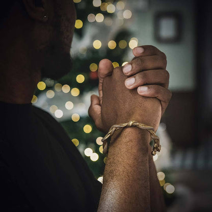 Snake Cuff | Brass with Sterling Silver & Zircon | Coppertist.Wu