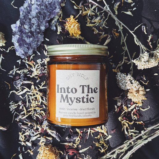 Into the Mystic Soy Candle | Resin, Incense & Dried Florals