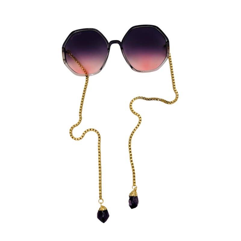 Sunset | Armless Sunglasses with Amethyst