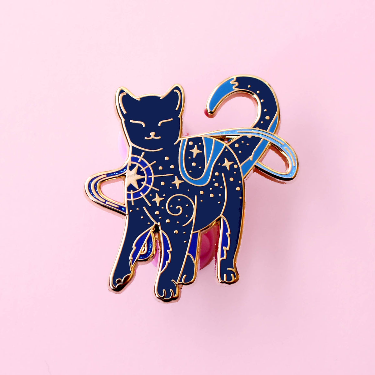 Star Cat Enamel Pin | Celestial Cat Hard Enamel Pin