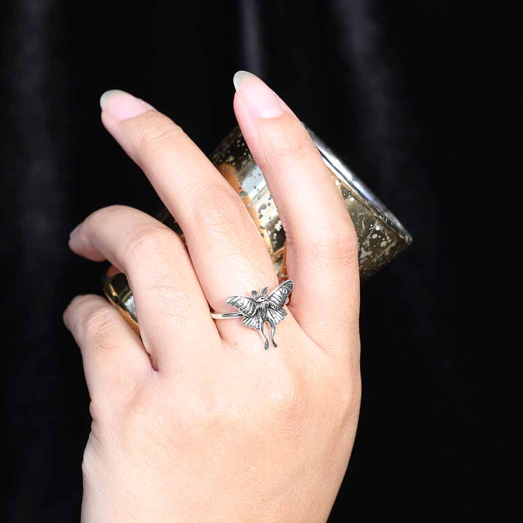 Luna Moth Ring | Golden Bronze