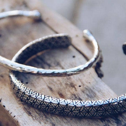 Flower of Life Cuff | Brass or Indian Silver | Bahgsu Jewels